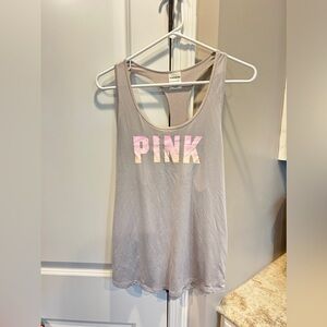 VS PINK Ombre Tank Top Gray Small NWT